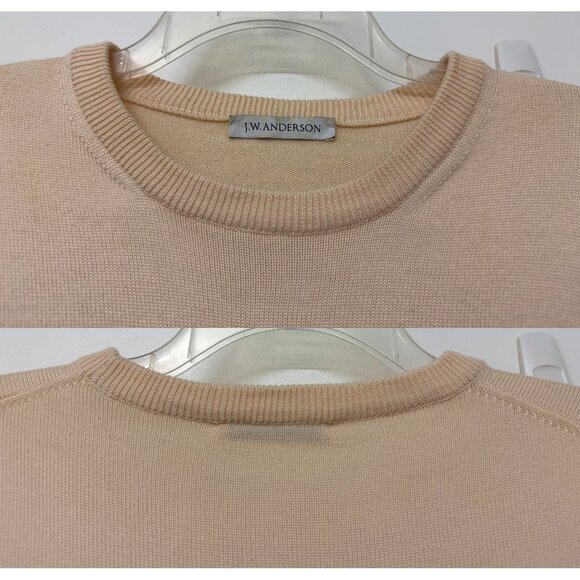 JW Anderson Lemon Fruit Graphic Intarsia Merino Wool Sweater Ivory Cream S - Picture 3 of 16